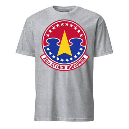 20th Attack Squadron T-Shirt — Heather Grey front mockup