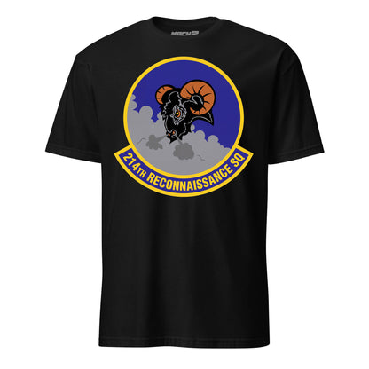 214th Attack Squadron T-Shirt — Black front mockup