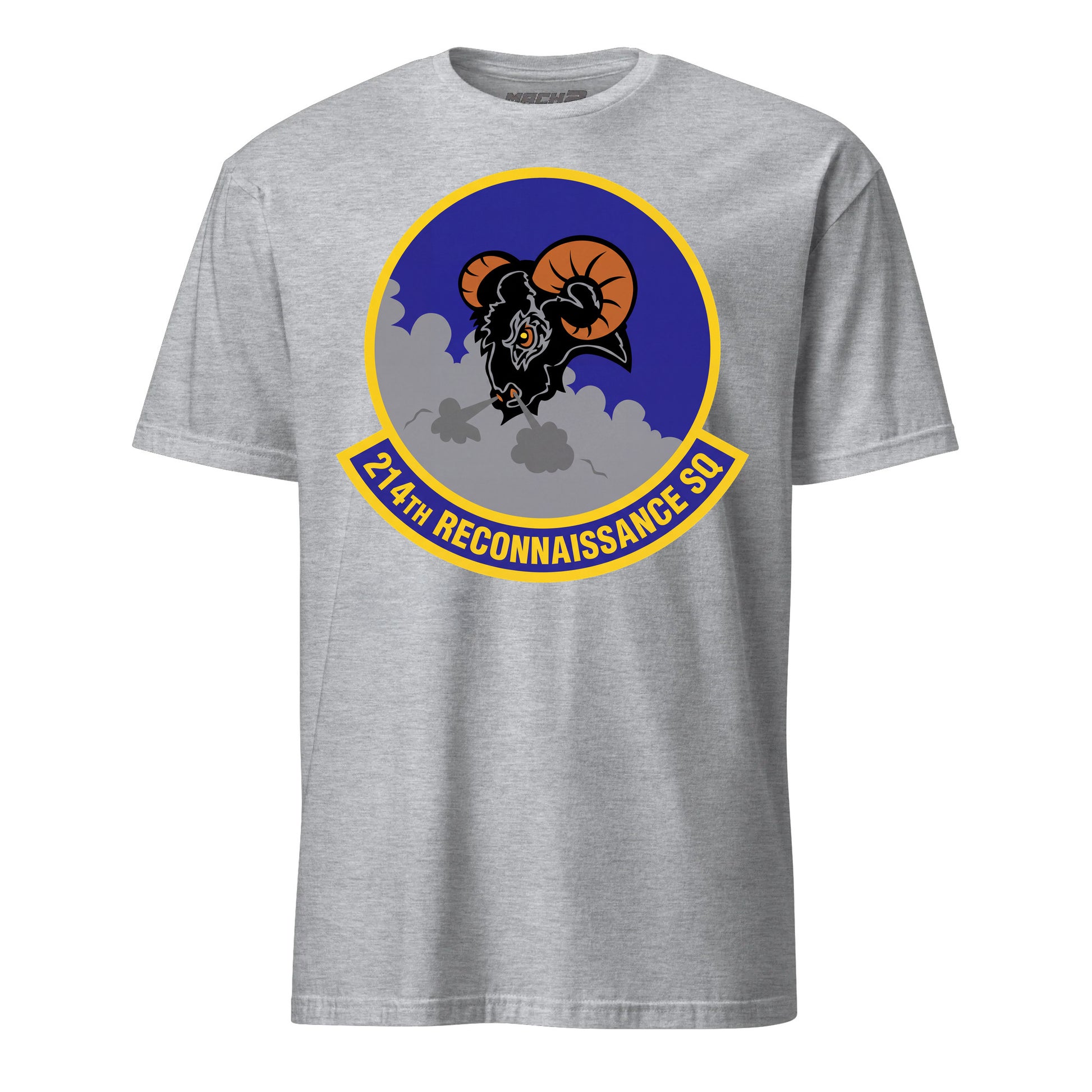 214th Attack Squadron T-Shirt — Heather Grey front mockup
