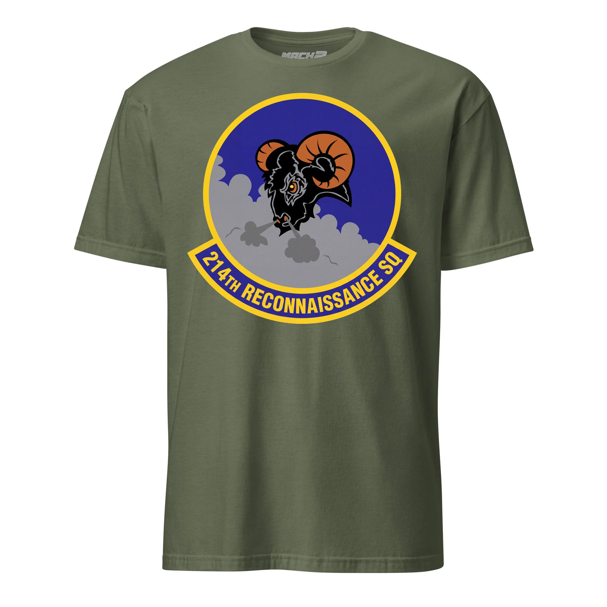 214th Attack Squadron T-Shirt — OD Green front mockup