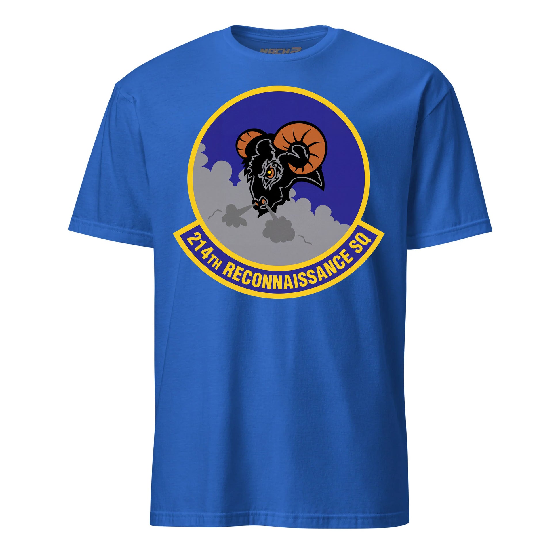 214th Attack Squadron T-Shirt — Royal front mockup