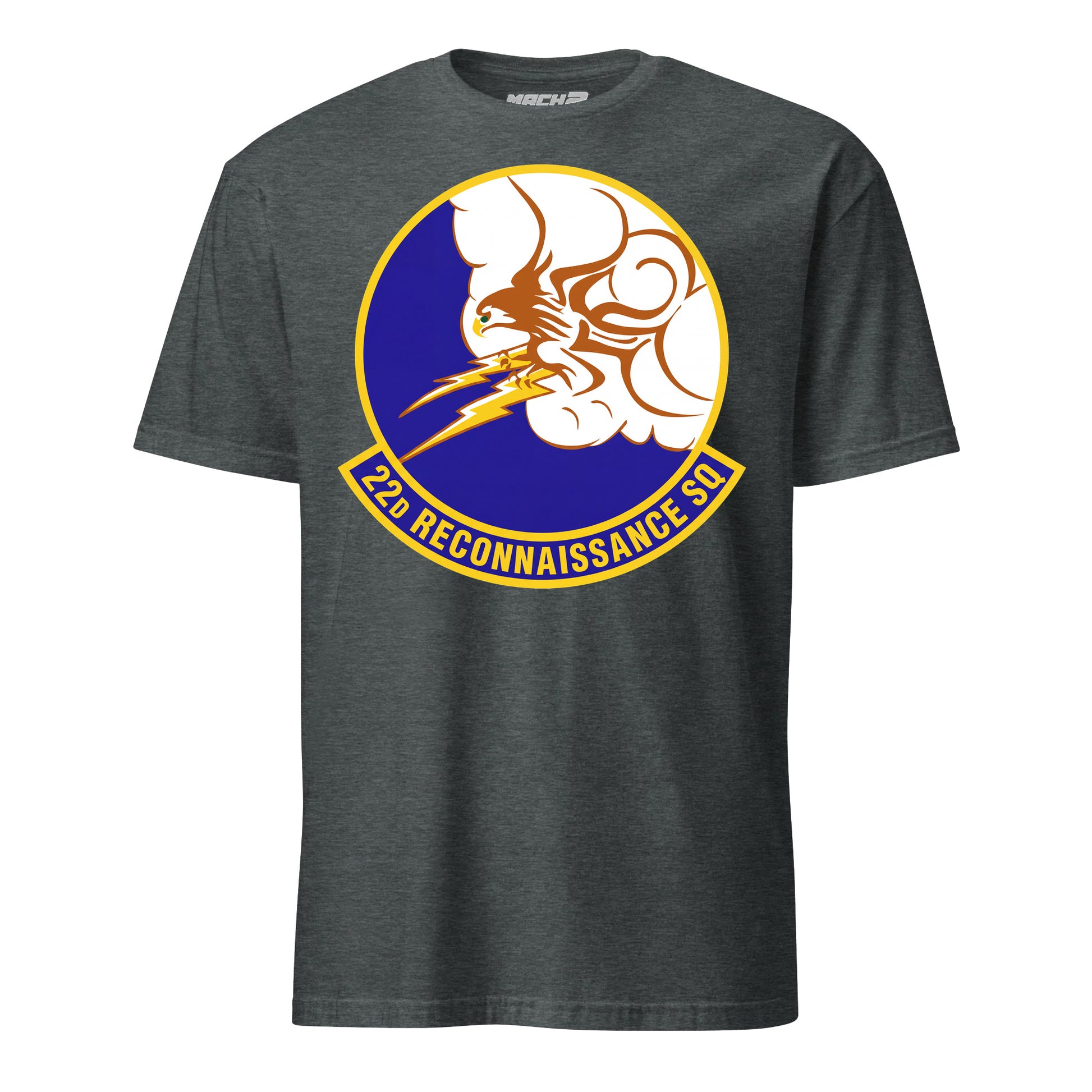22nd Attack Squadron T-Shirt — Charcoal Heather front mockup