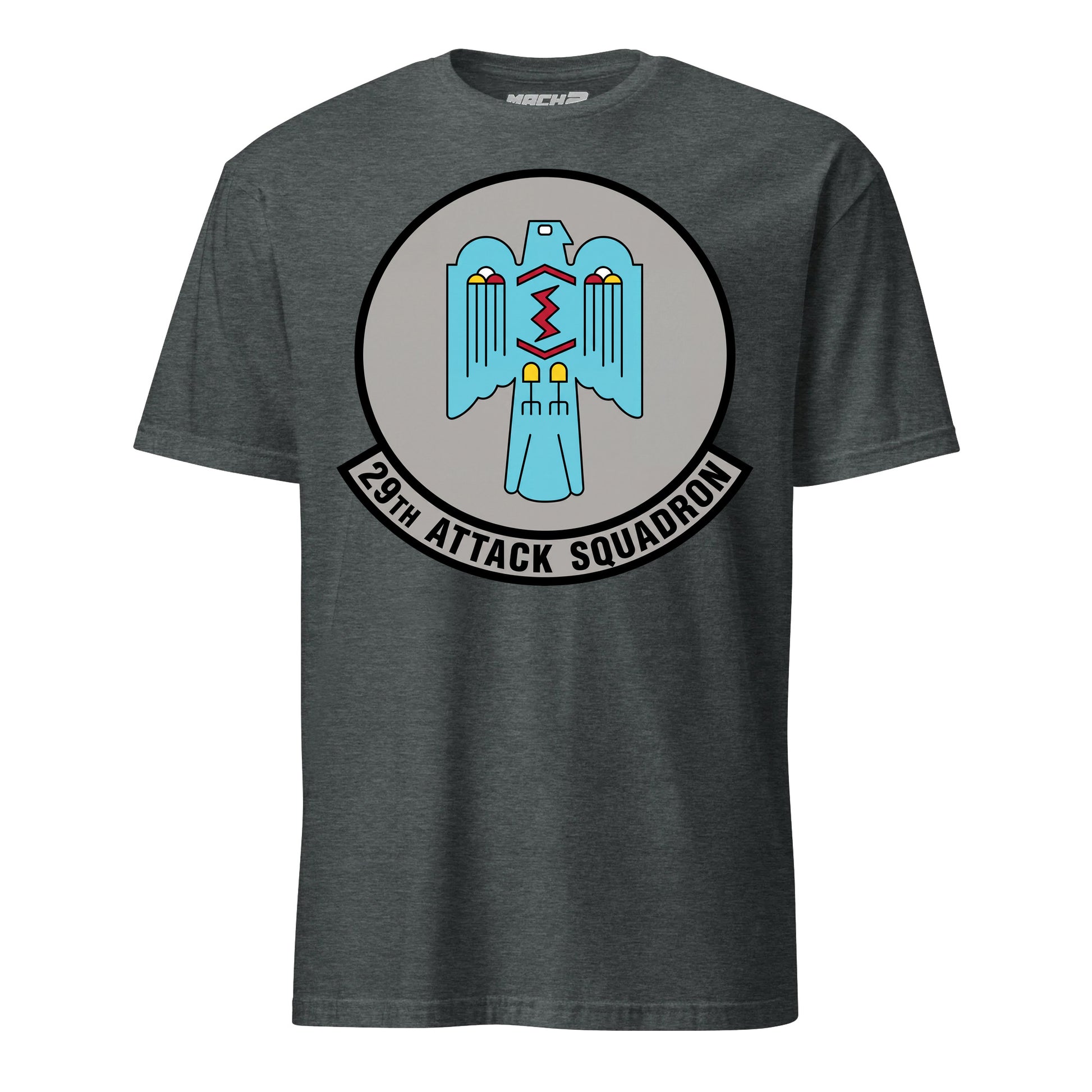29th Attack Squadron T-Shirt — Charcoal Heather front mockup