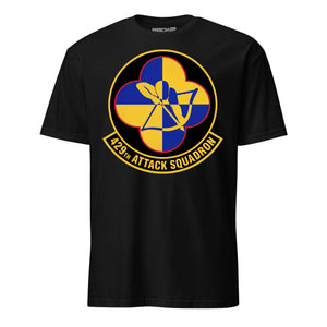 429th Attack Squadron T-Shirt — Black front mockup
