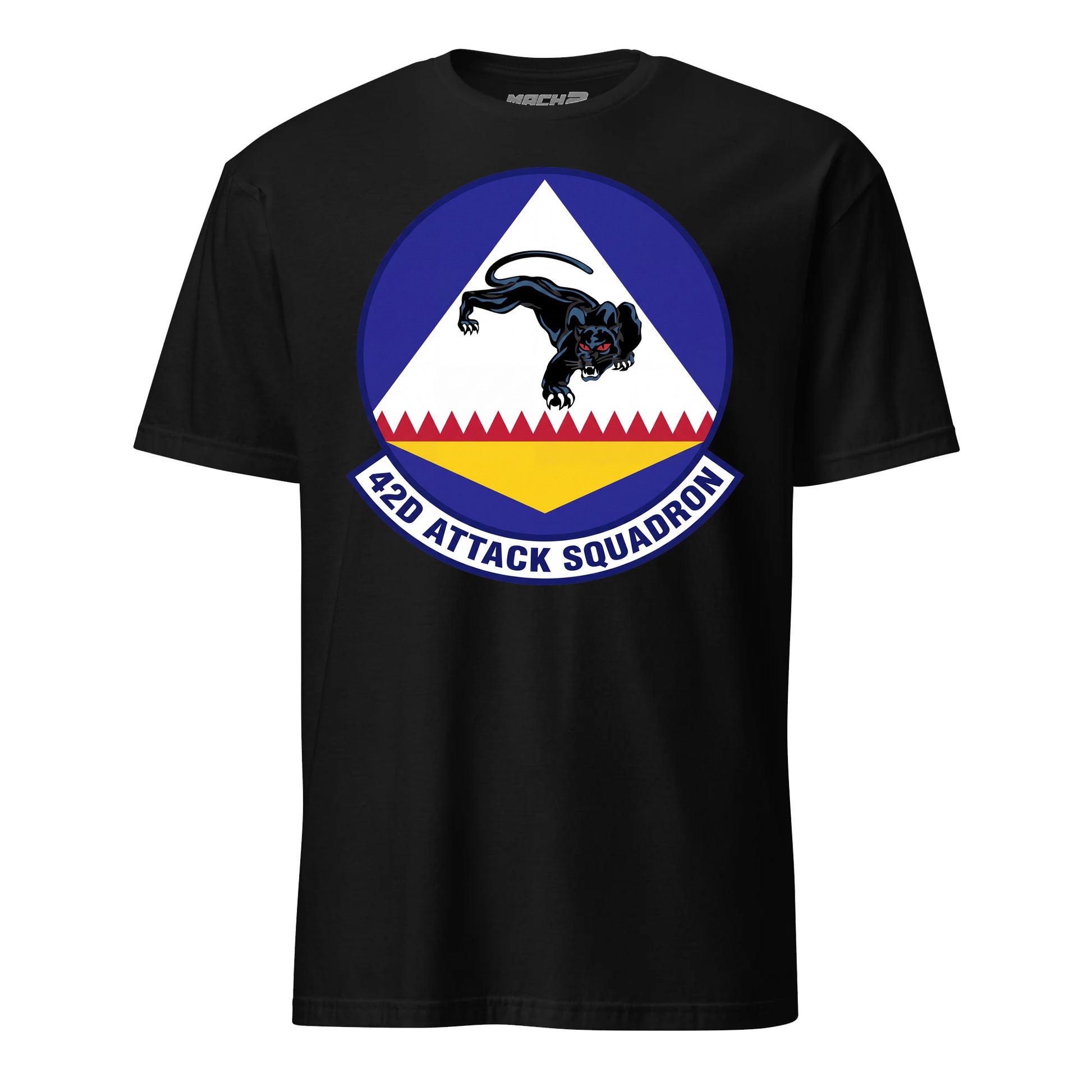 42nd Attack Squadron T-Shirt — Black front mockup