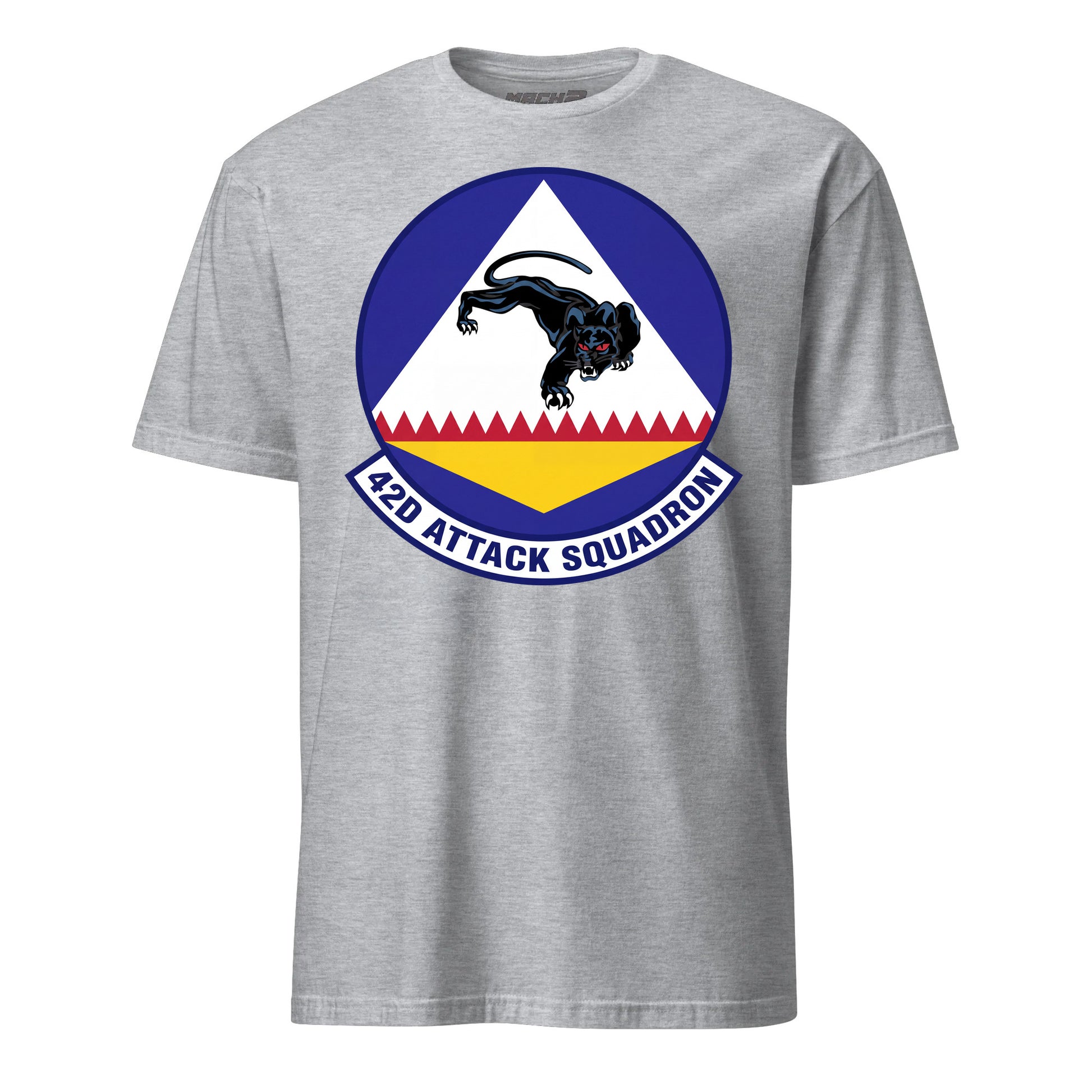 42nd Attack Squadron T-Shirt — Heather Grey front mockup