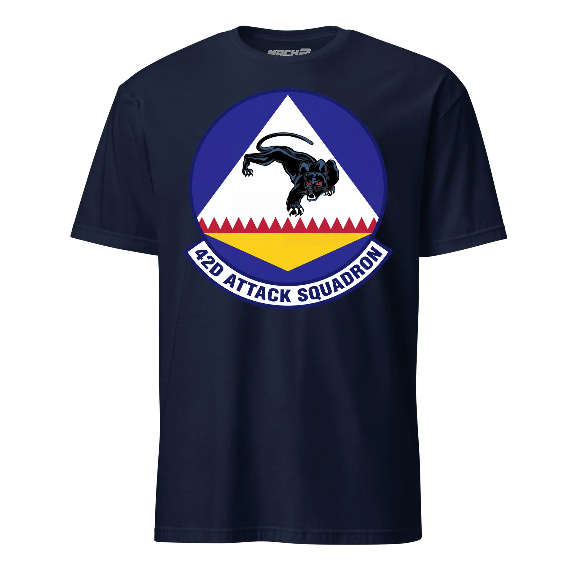 42nd Attack Squadron T-Shirt — Navy front mockup