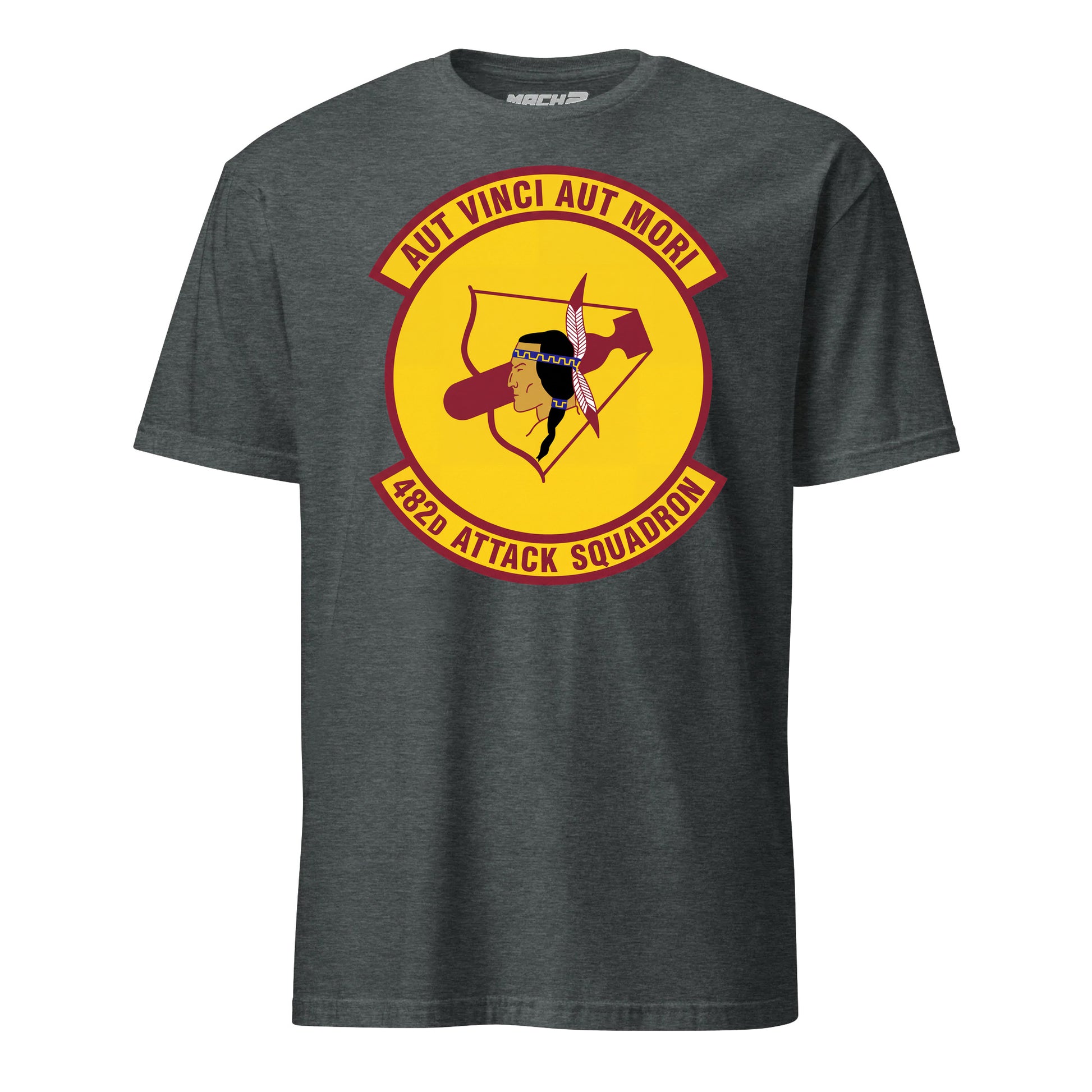 482nd Attack Squadron T-Shirt — Charcoal Heather front mockup
