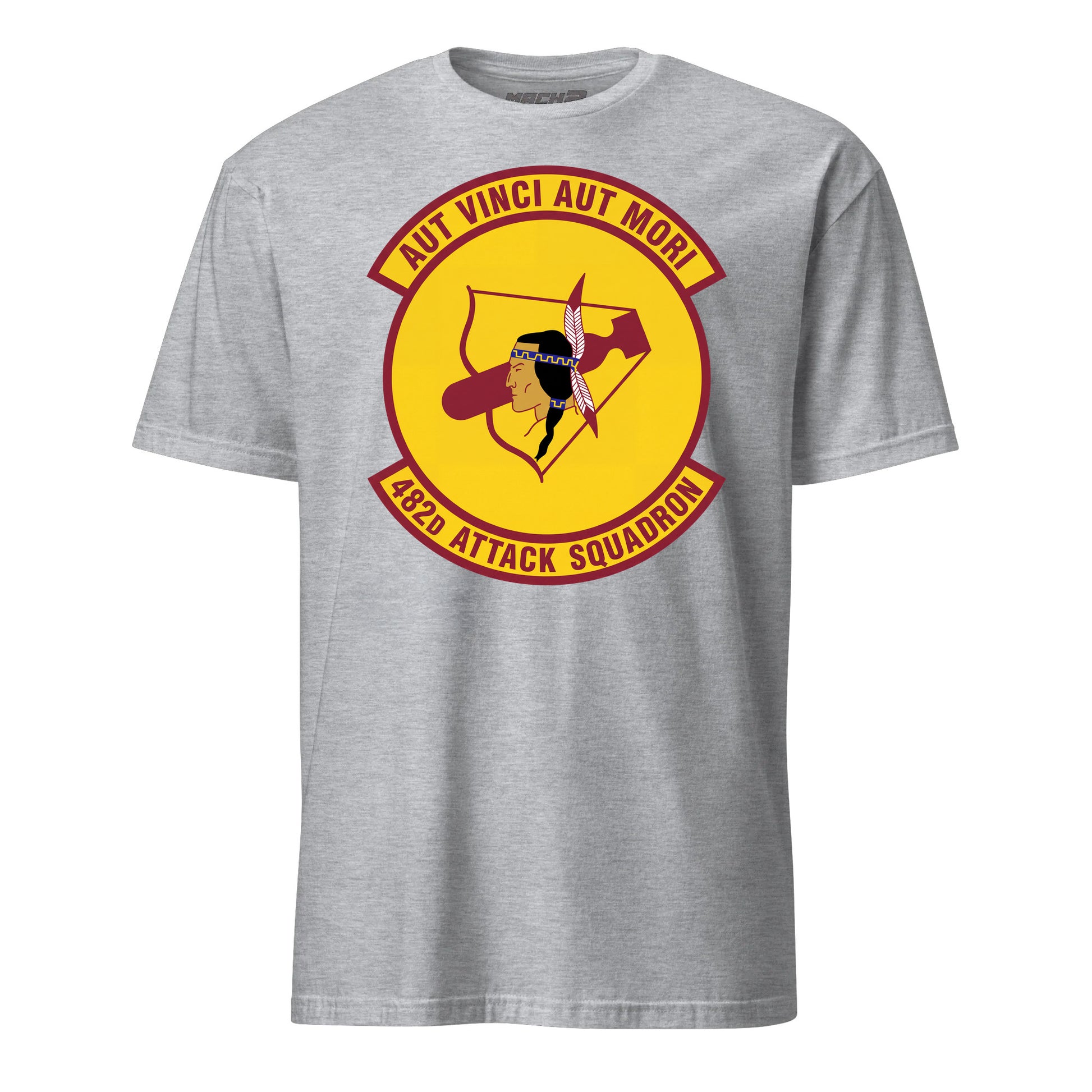 482nd Attack Squadron T-Shirt — Heather Grey front mockup