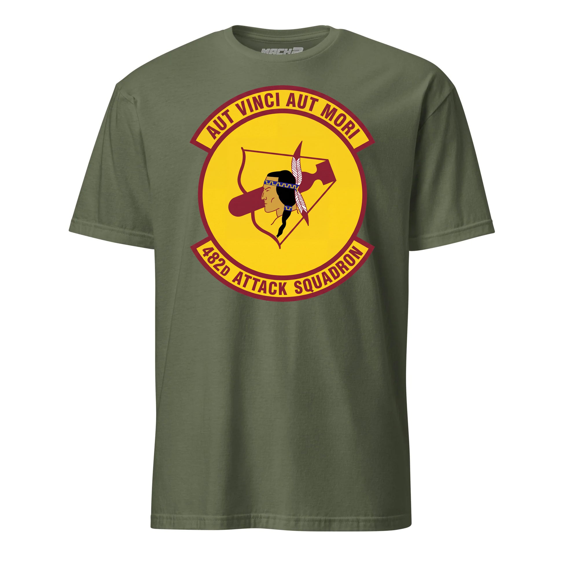 482nd Attack Squadron T-Shirt — OD Green front mockup