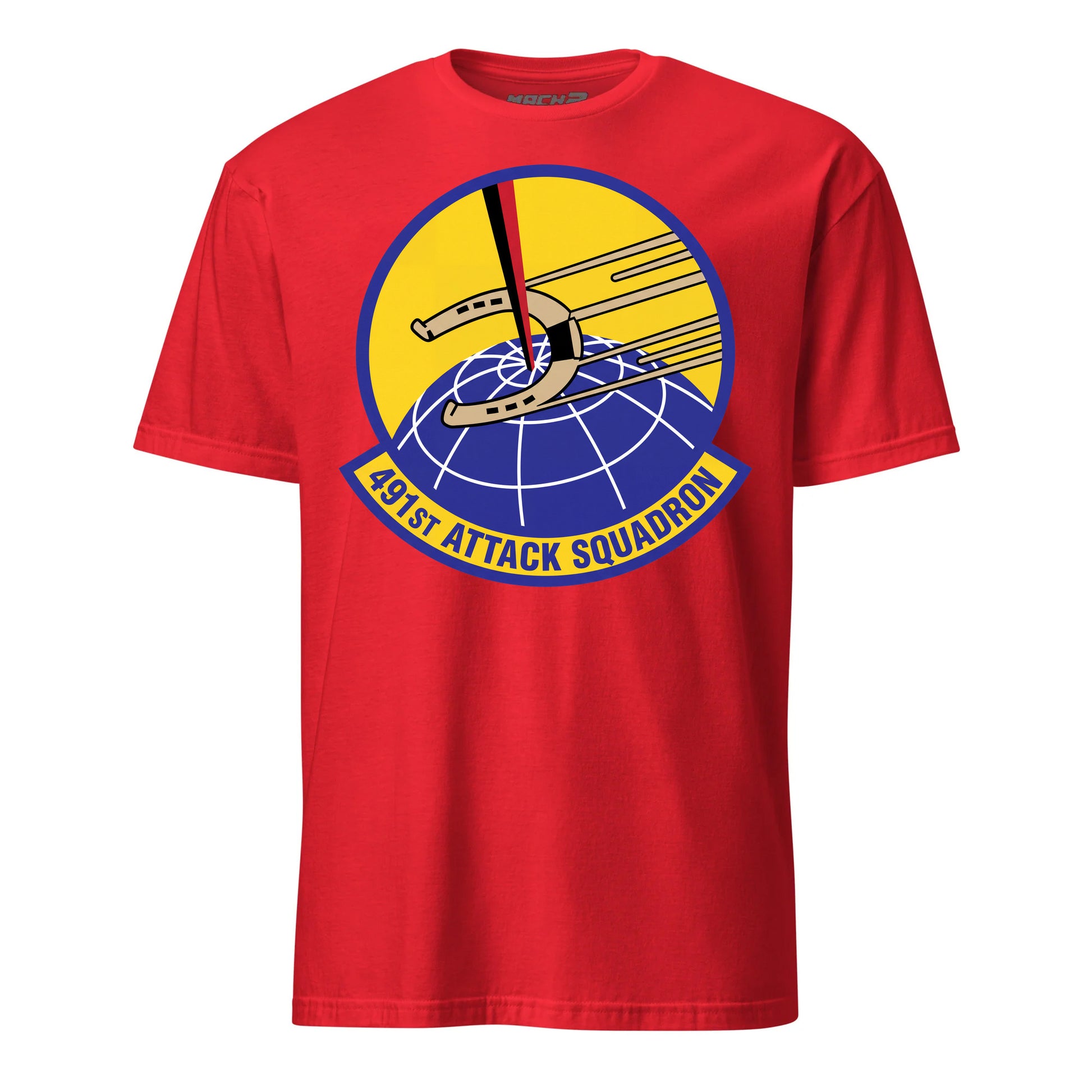 491st Attack Squadron T-Shirt — Red front mockup