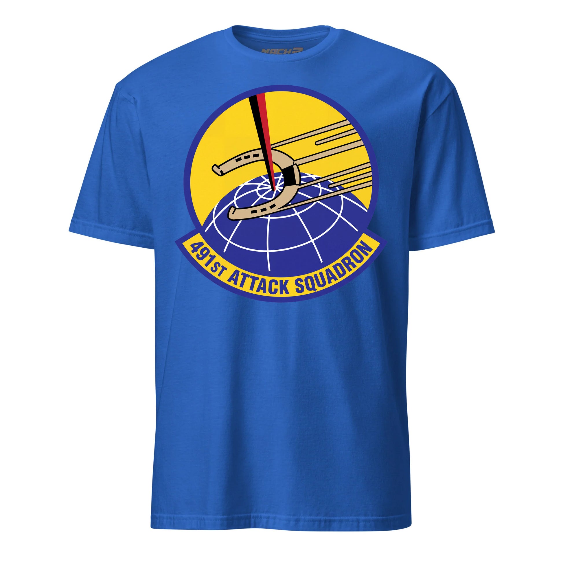 491st Attack Squadron T-Shirt — Royal front mockup