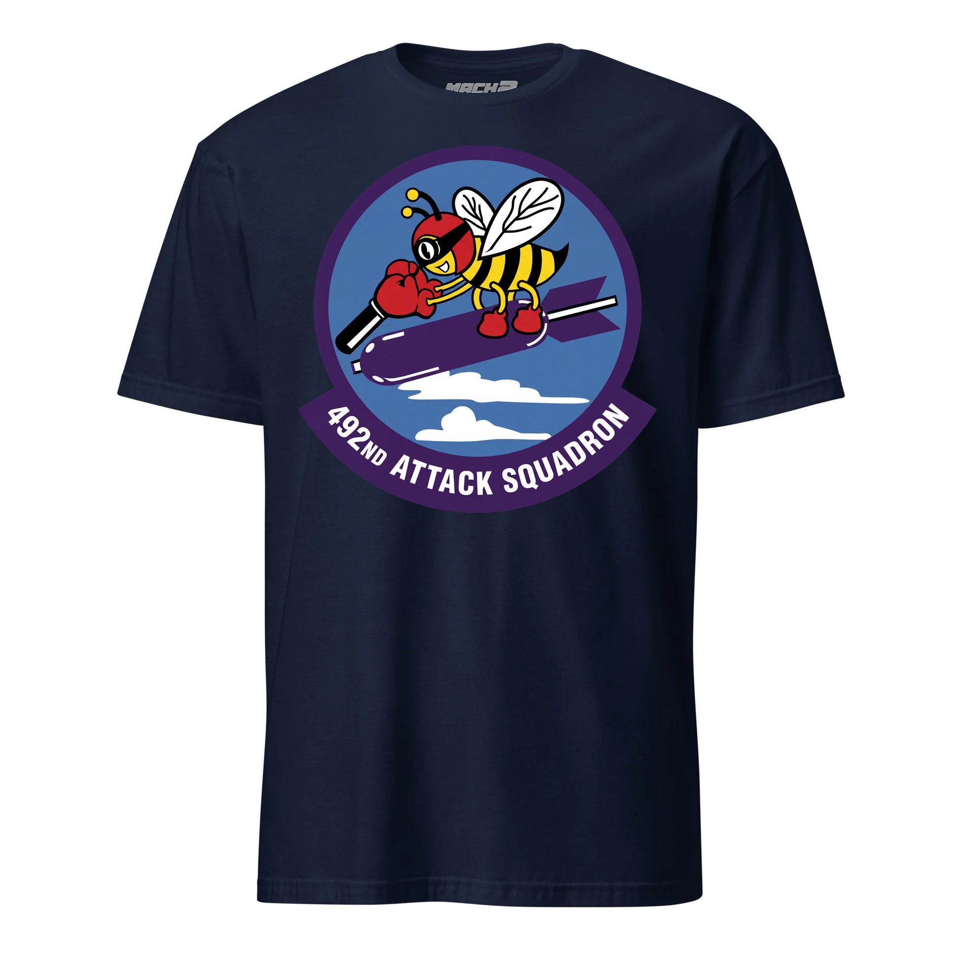 492nd Attack Squadron T-Shirt — Navy front mockup