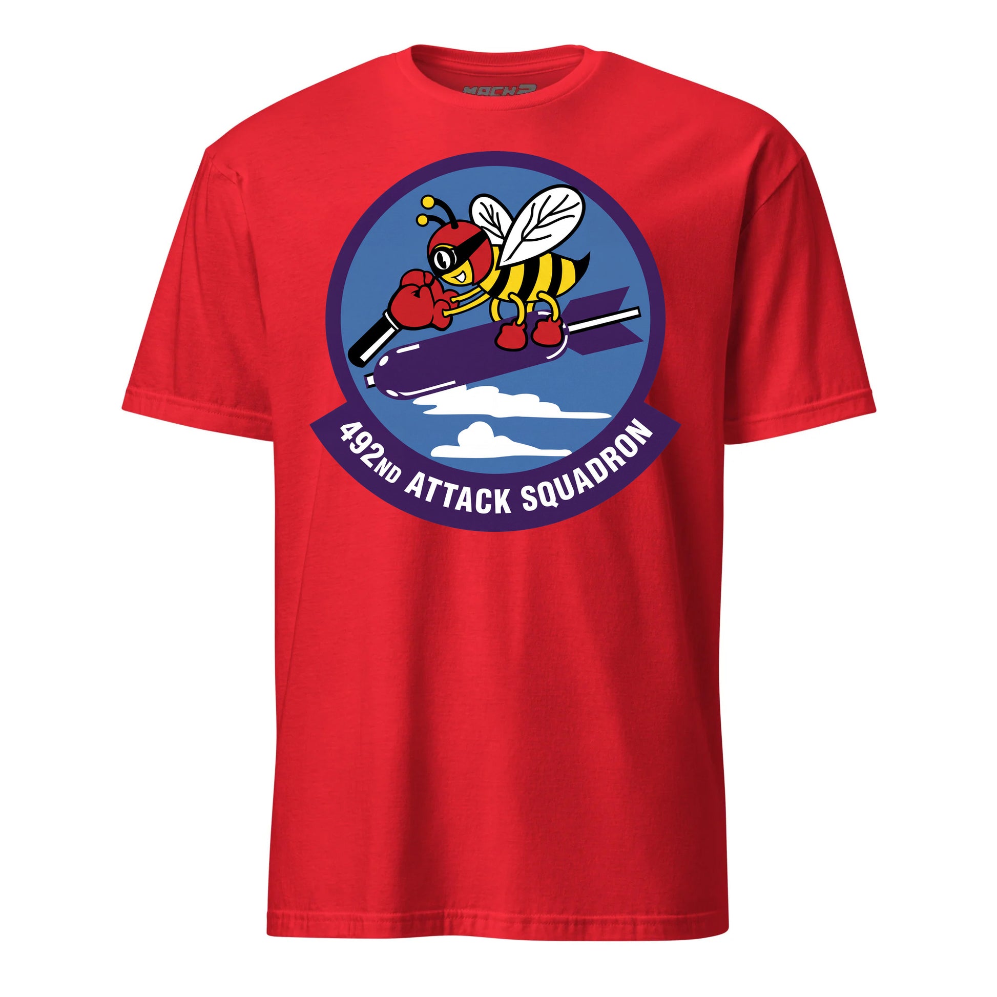 492nd Attack Squadron T-Shirt — Red front mockup
