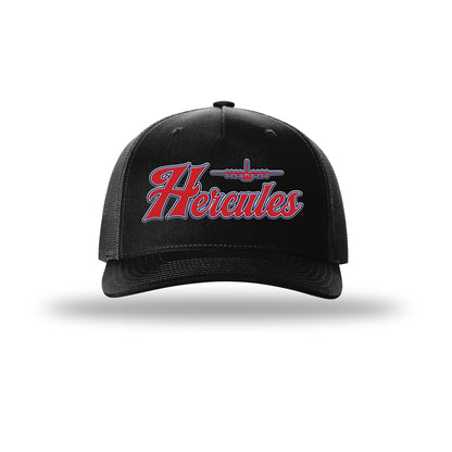 C-130 Hercules Vintage Script 5-Panel Trucker Hat