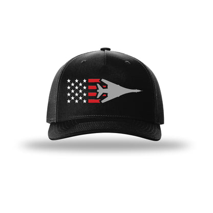 B-1 Lancer Aircraft Flag 5-Panel Trucker Hat