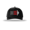 B-2 Spirit Aircraft Flag 5-Panel Trucker Hat - BLACK/BLACK