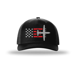 C-130 Hercules Aircraft Flag 5-Panel Trucker Hat