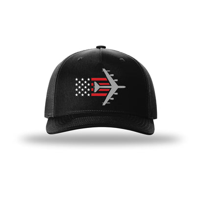B-52 Stratofortress Aircraft Flag 5-Panel Trucker Hat