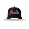 F-35 Panther Vintage Script 5-Panel Trucker Hat - BLACK/WHITE