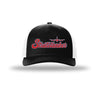 KC-135 Stratotanker Vintage Script 5-Panel Trucker Hat - BLACK/WHITE