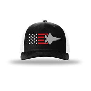 F-35 Panther Aircraft Flag 5-Panel Trucker Hat
