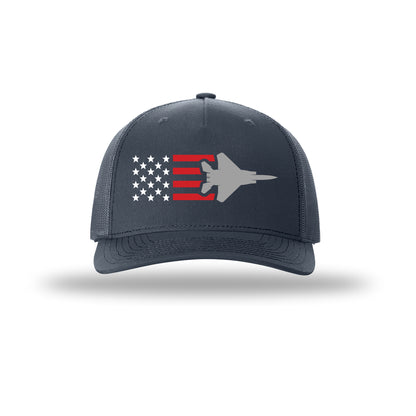 F-15 Eagle Aircraft Flag 5-Panel Trucker Hat