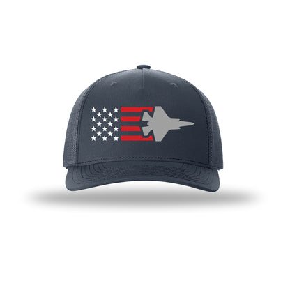 F-35 Panther Aircraft Flag 5-Panel Trucker Hat