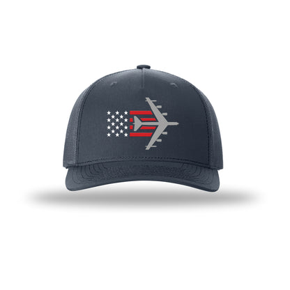 B-52 Stratofortress Aircraft Flag 5-Panel Trucker Hat