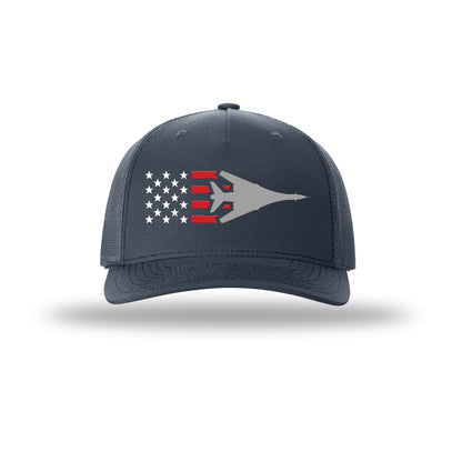 B-1 Lancer Aircraft Flag 5-Panel Trucker Hat