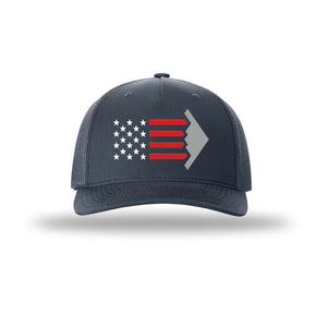 B-2 Spirit Aircraft Flag 5-Panel Trucker Hat