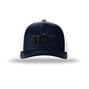 F-15 Eagle Blackout 5-Panel Trucker Hat - NAVY/WHITE