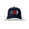 B-2 Spirit Aircraft Flag 5-Panel Trucker Hat - NAVY/WHITE