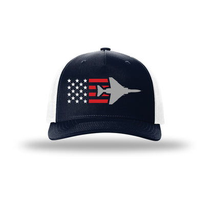 F-4 Phantom Aircraft Flag 5-Panel Trucker Hat