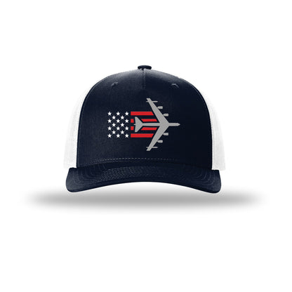 B-52 Stratofortress Aircraft Flag 5-Panel Trucker Hat