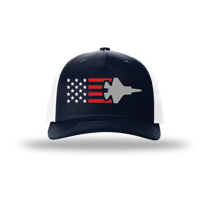 F-35 Panther Aircraft Flag 5-Panel Trucker Hat