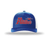 F-35 Panther Vintage Script 5-Panel Trucker Hat - ROYAL/WHITE