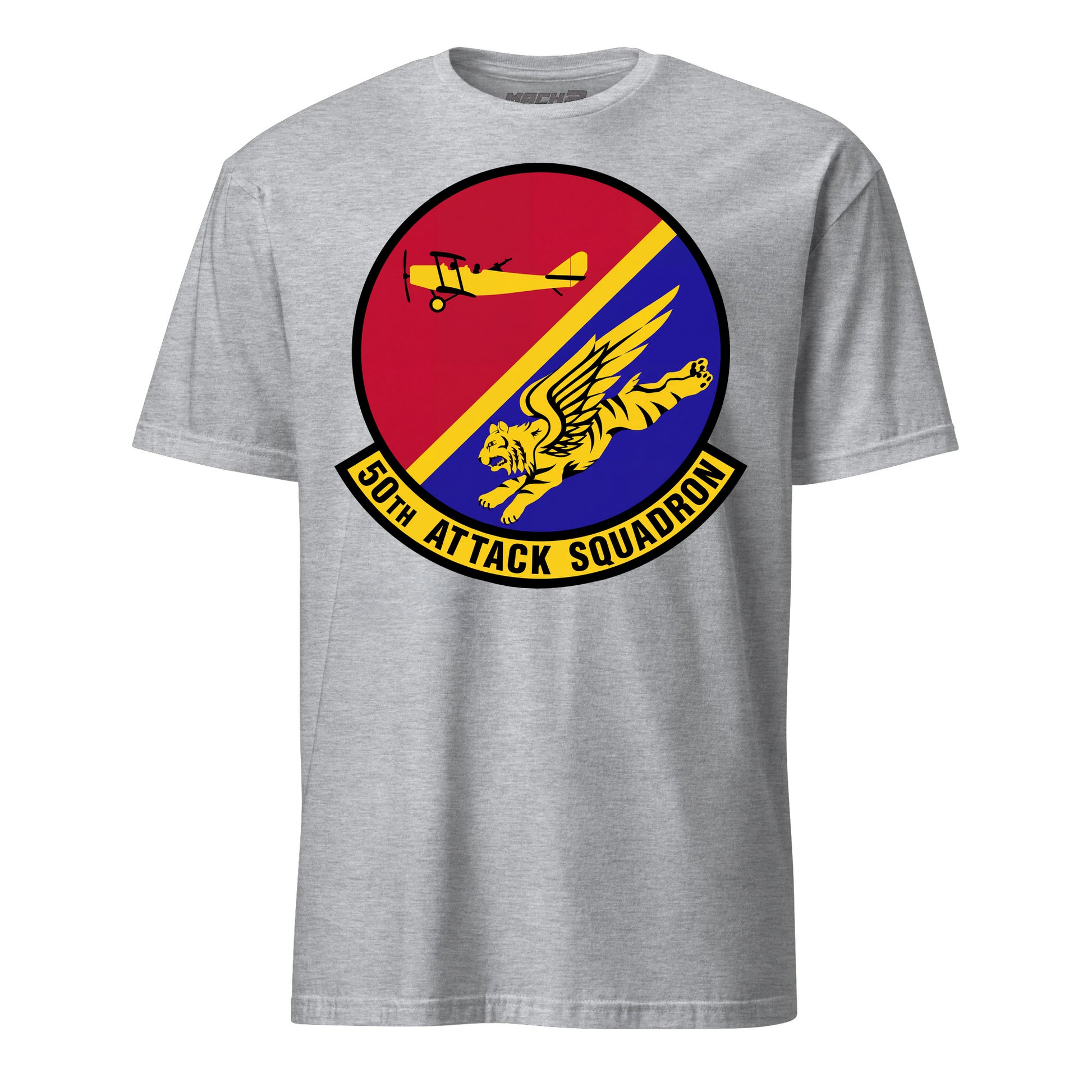 50th Attack Squadron T-Shirt — Heather Grey front mockup