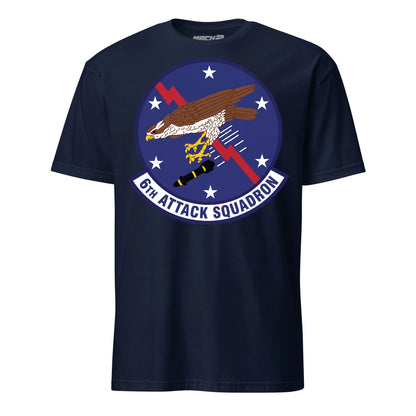 6th Attack Squadron T-Shirt — Navy front mockup