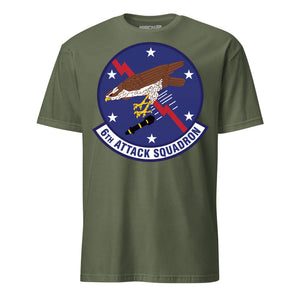 6th Attack Squadron T-Shirt — OD Green front mockup