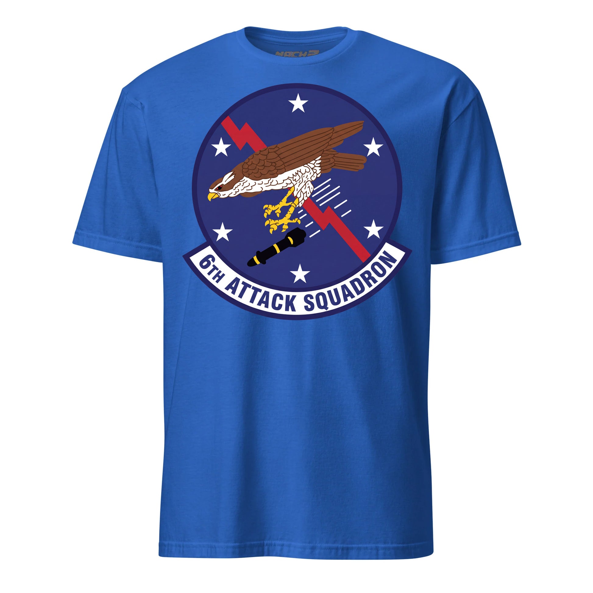 6th Attack Squadron T-Shirt — Royal front mockup