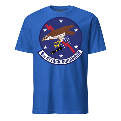 6th Attack Squadron T-Shirt — Royal front mockup