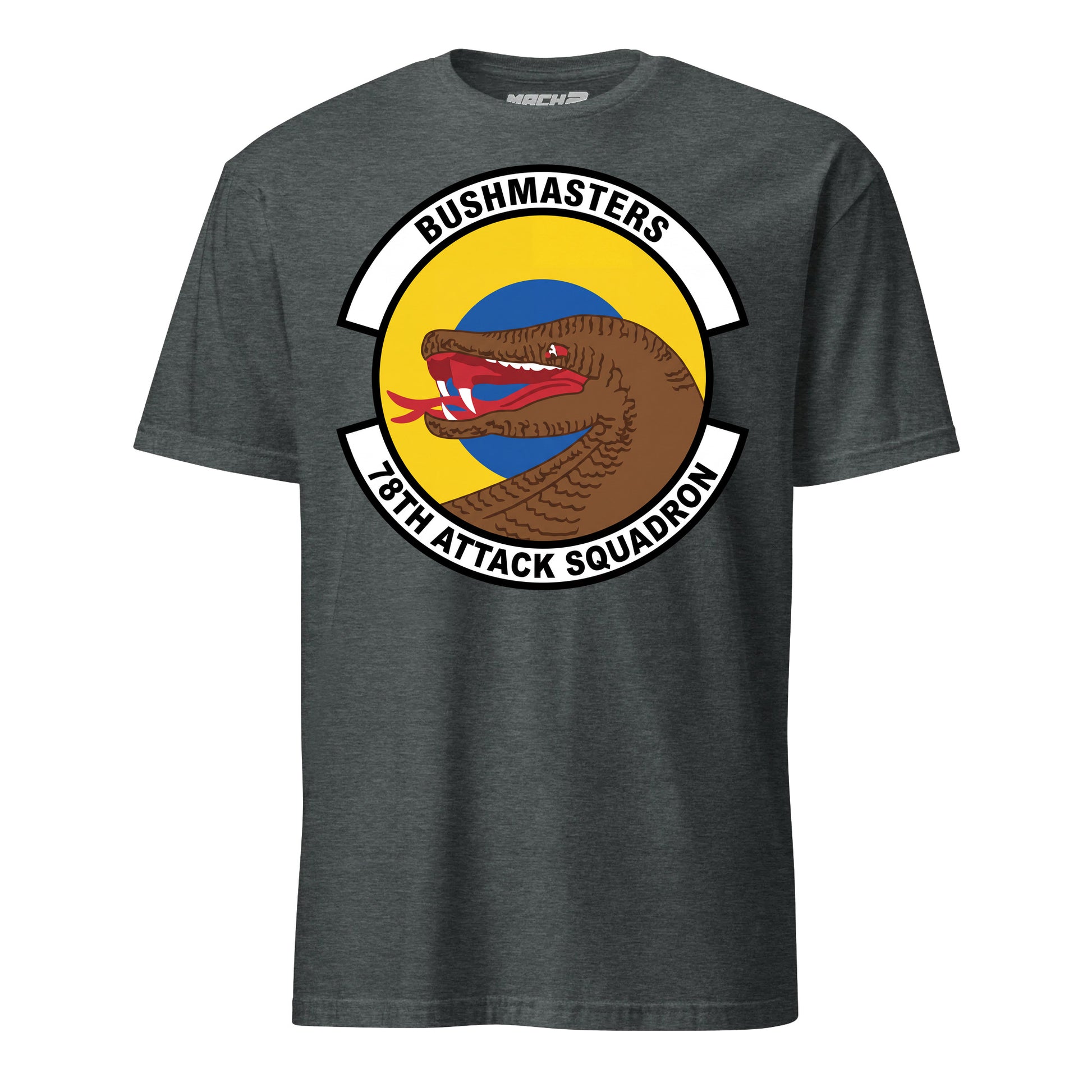 78th Attack Squadron T-Shirt — Charcoal Heather front mockup