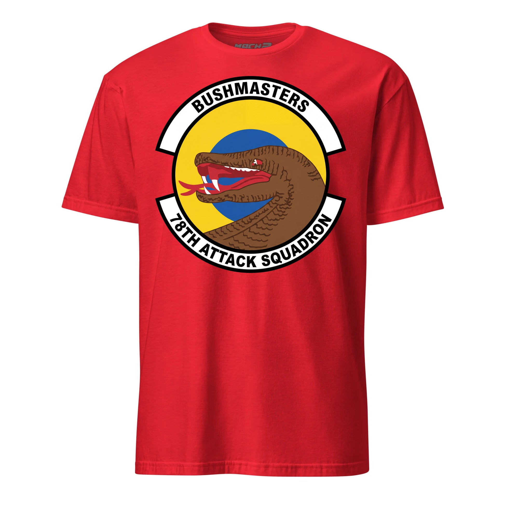 78th Attack Squadron T-Shirt — Red front mockup