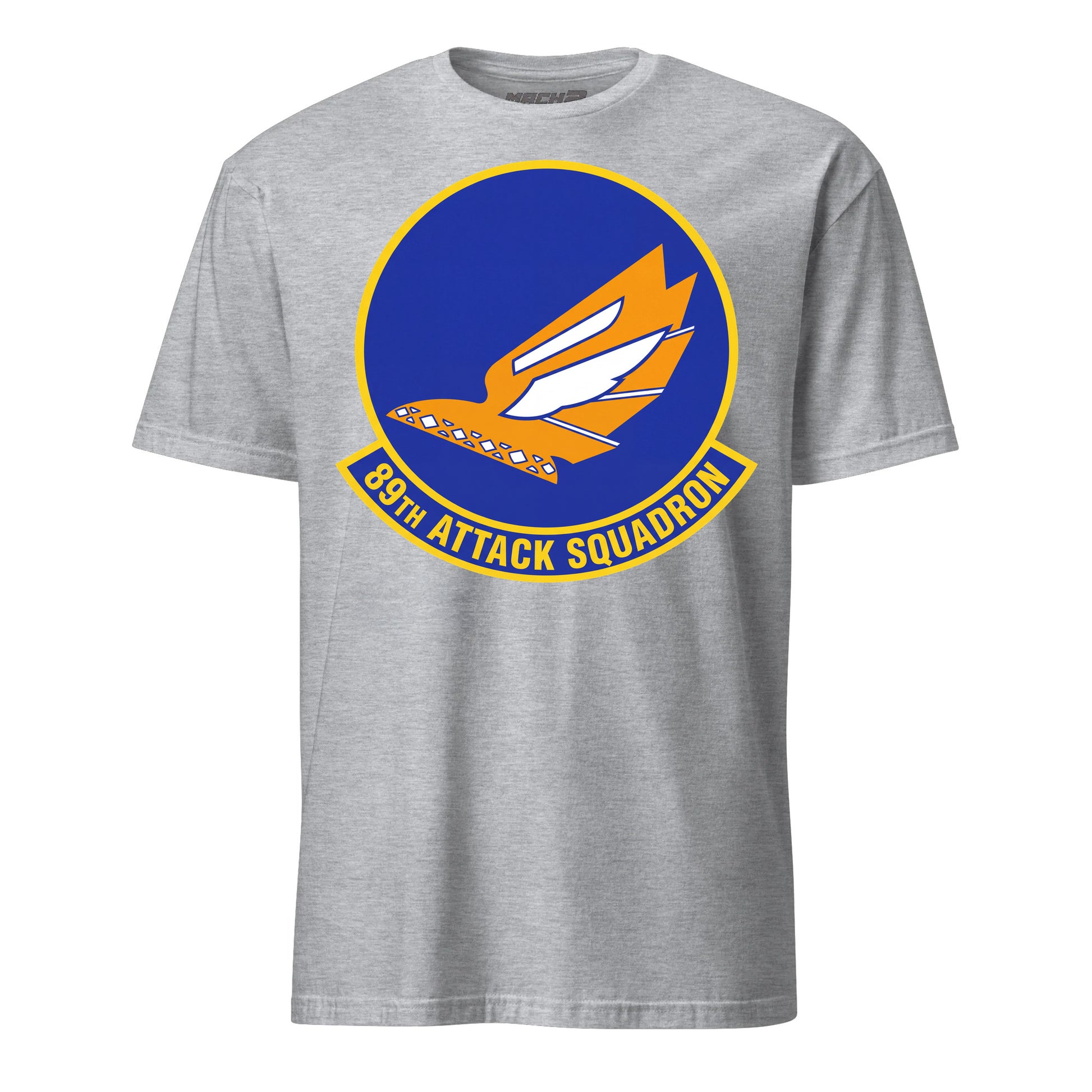 89th Attack Squadron T-Shirt — Heather Grey front mockup