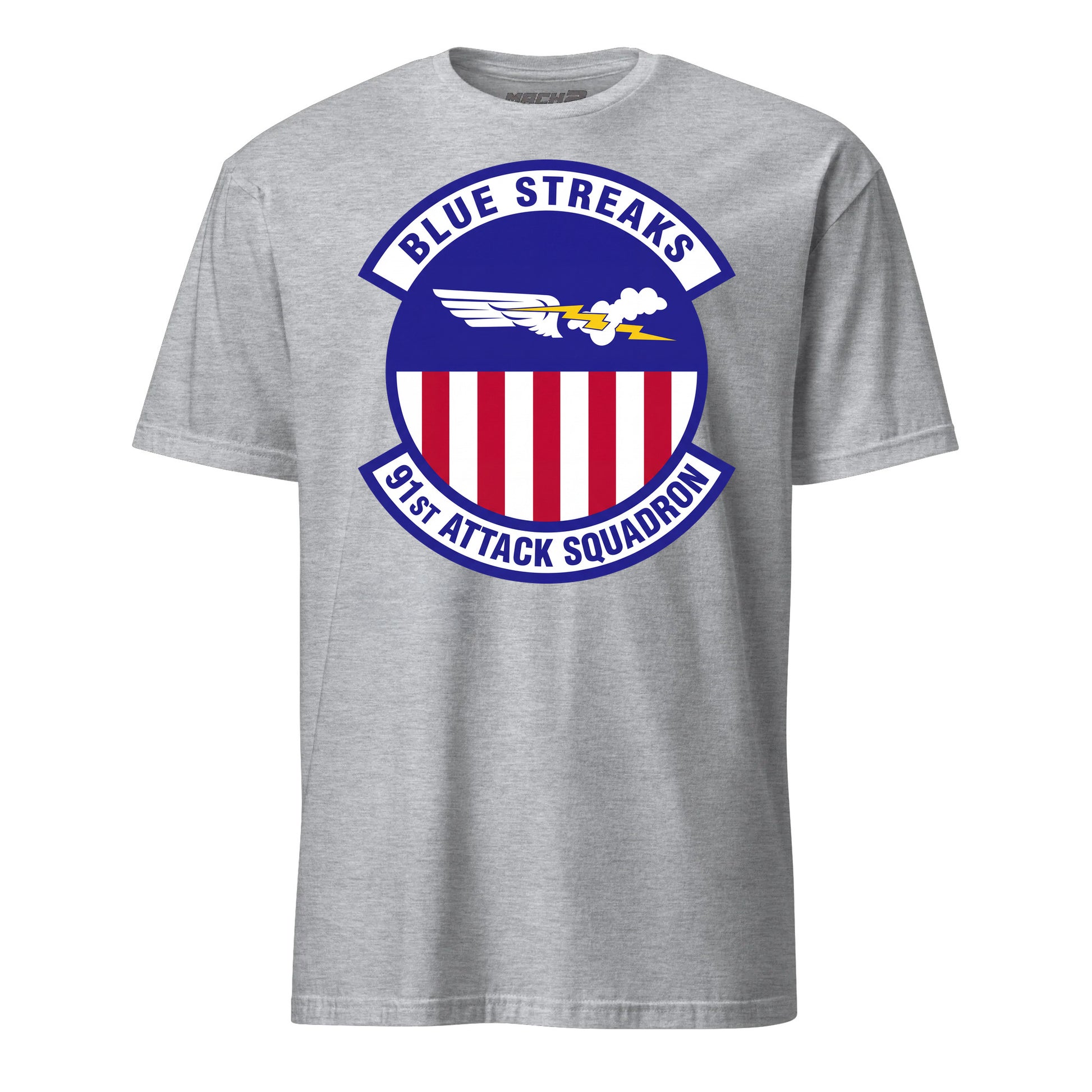 91st Attack Squadron T-Shirt — Heather Grey front mockup