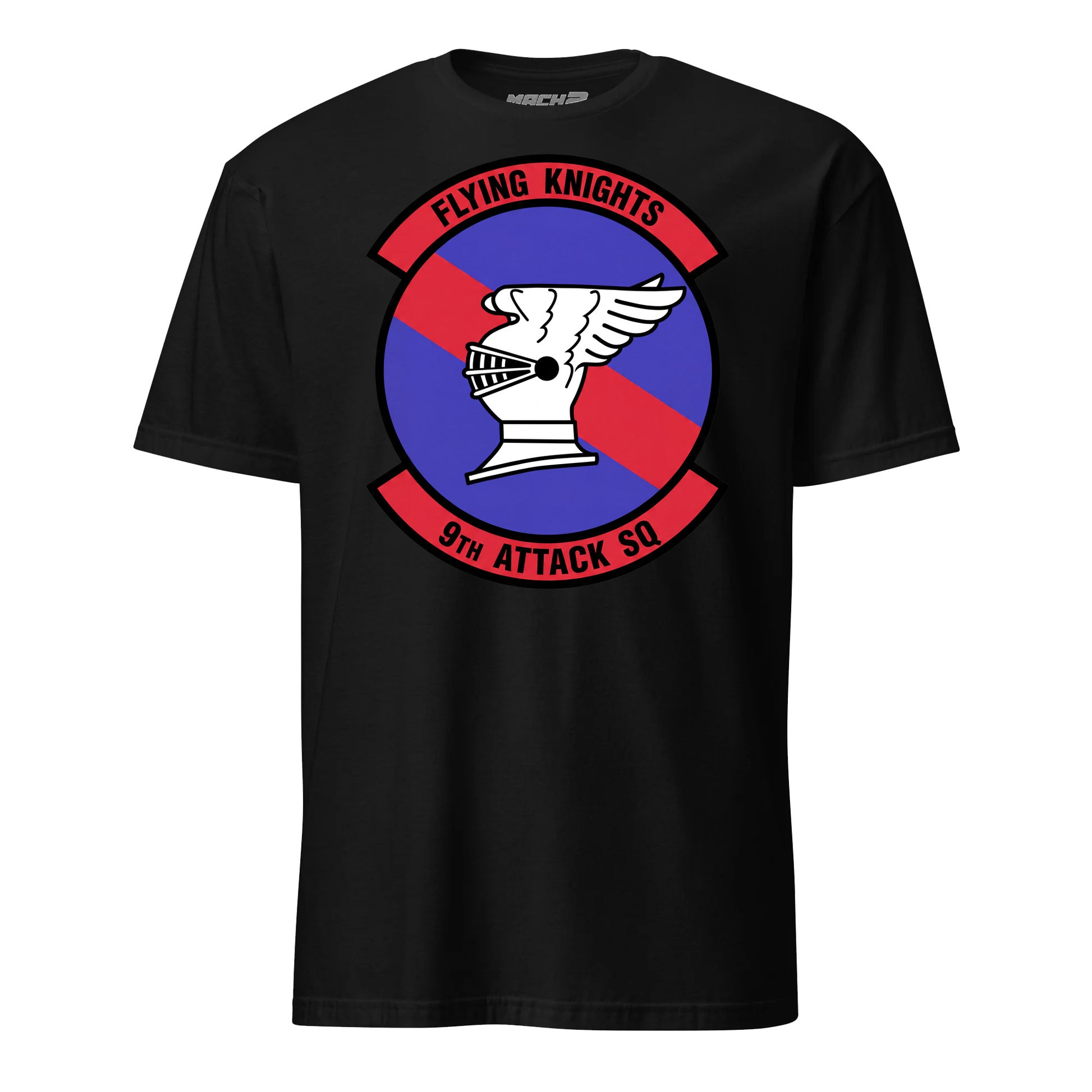 9th Attack Squadron T-Shirt — Black front mockup