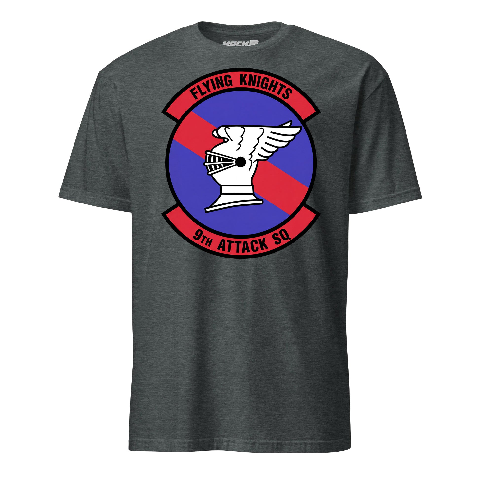9th Attack Squadron T-Shirt — Charcoal Heather front mockup