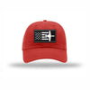A-10 Aircraft Flag Carbon Fiber Patch Dad Hat - RED