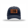 A-10 Aircraft Flag Leatherette Patch Dad Hat - NAVY